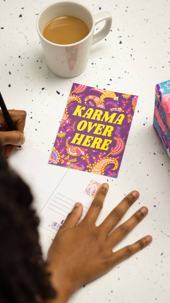 Karma Over Here - 14.8cm x 10.5cm